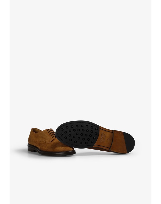 스칼퍼스 스캘퍼스 스웨이드 레이스업 더비화 58202-sccrawley-s-blucher-shoes-ss25-caramel CARAMEL 카멜 착용컷