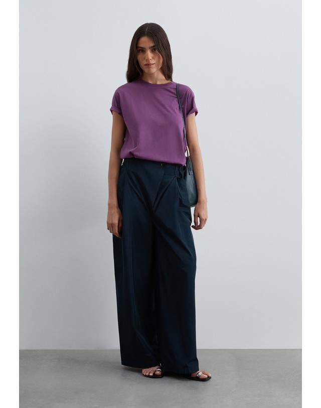스칼퍼스 스캘퍼스 레귤러핏 라운드넥 반팔 티셔츠 72769-scplain-skull-tee-aw2627-purple PURPLE 퍼플 착용컷