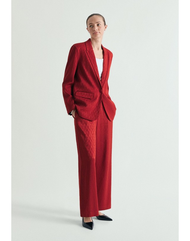 스칼퍼스 스캘퍼스 자카드 플랩 포켓 블레이저 66157-scjac-color-blazer-ss26-red RED 레드 착용컷