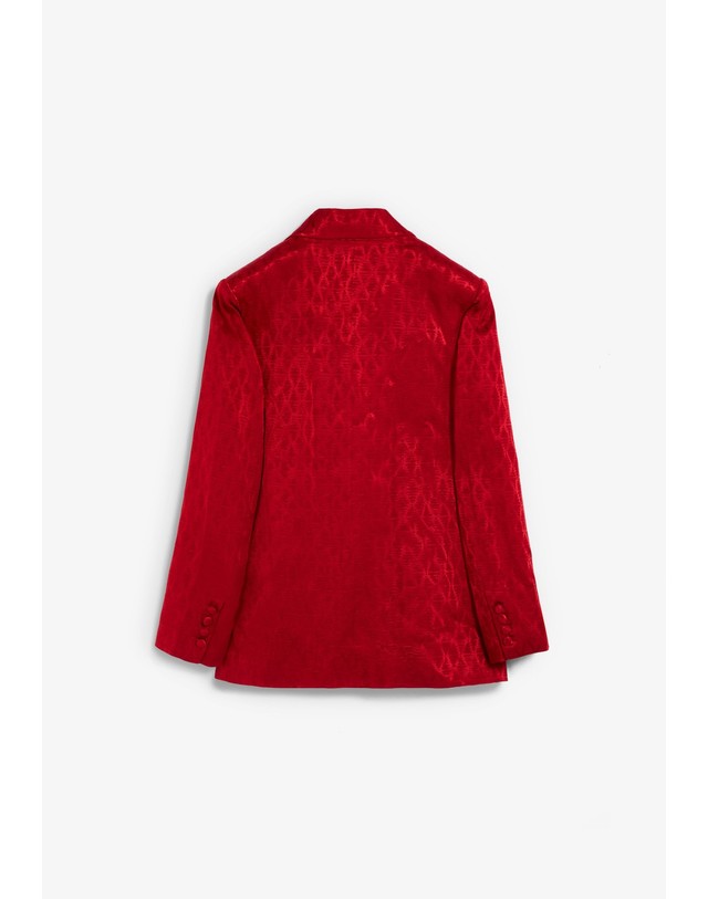 스칼퍼스 스캘퍼스 자카드 플랩 포켓 블레이저 66157-scjac-color-blazer-ss26-red RED 레드 착용컷