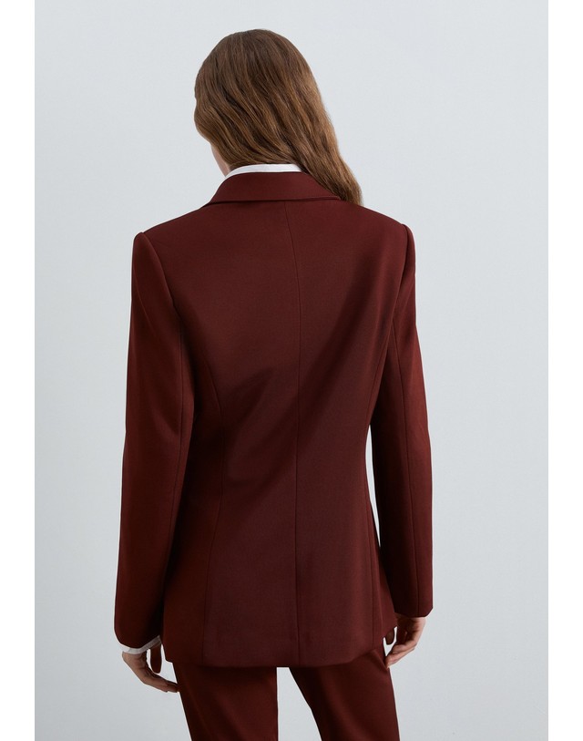스칼퍼스 스캘퍼스 더블 버튼 레귤러핏 블레이저 72183-scdouble-lapel-blazer-aw2627-brown BROWN 레드 착용컷