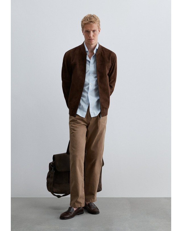 스칼퍼스 스캘퍼스 릴렉스핏 플리츠 치노 팬츠 69244-scfirenze-relaxed-pants-aw2627-caramel CARAMEL 카멜 착용컷