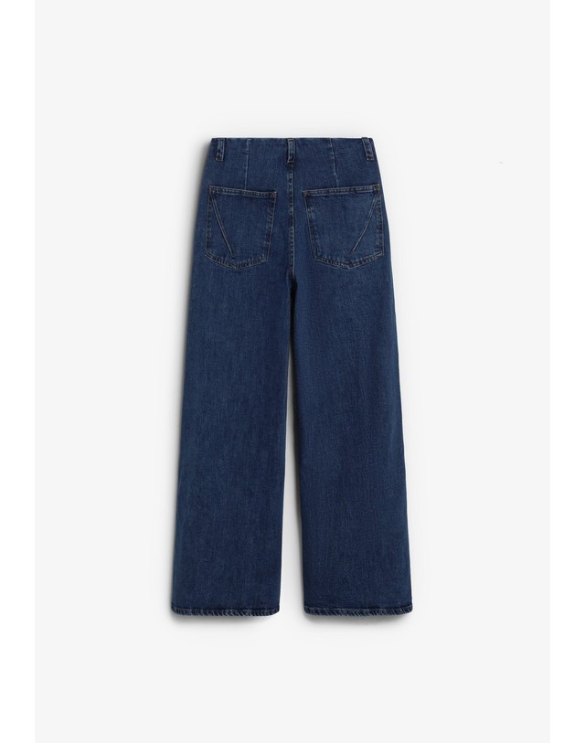 스칼퍼스 스캘퍼스 하이웨이스트 와이드 청바지 72178-scculotte-denim-pant-aw2627-indigo INDIGO 네이비 착용컷