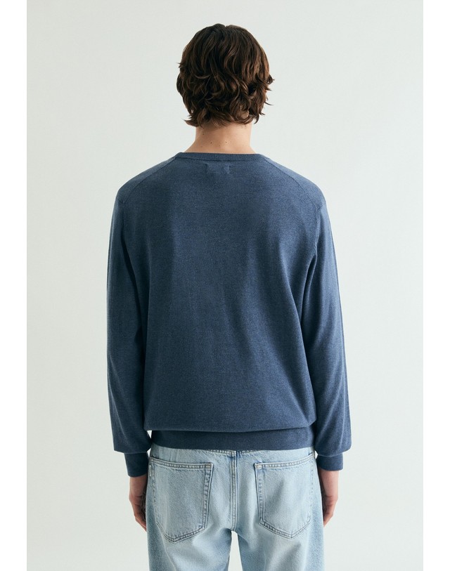 스칼퍼스 스캘퍼스 수피마 코튼 크루넥 니트 스웨터 65478-scskull-round-neck-ss26-blue BLUE 블루 착용컷