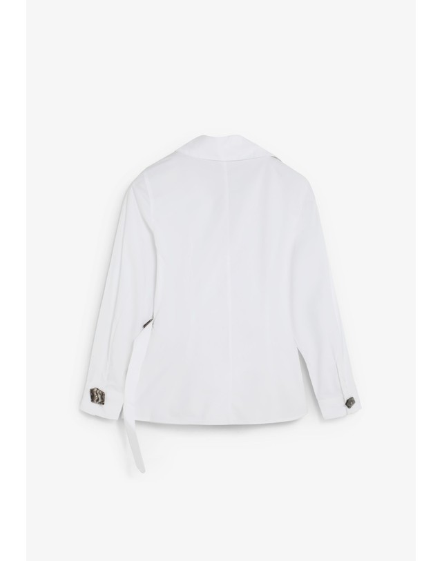 스칼퍼스 스캘퍼스 브이넥 랩 메탈 장식 긴팔 셔츠 72227-scjoy-lateral-jewel-shirt-aw2627-white WHITE 화이트 착용컷