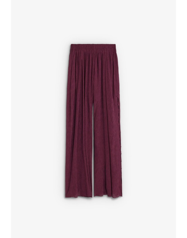 스칼퍼스 스캘퍼스 사이드 슬릿 와이드 니트 팬츠 72320-scpleated-holes-jersey-pant-aw2627-burgundy BURGUNDY 레드 착용컷