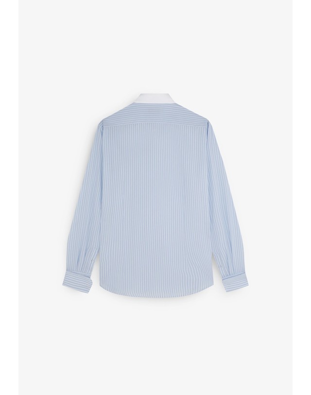 스칼퍼스 스캘퍼스 스트라이프 배색 칼라 긴팔 셔츠 58002-madrid-class-cdp-shirt-ceremonia-bluestripes BLUE STRIPES 블루 착용컷
