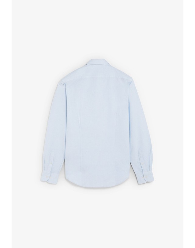 스칼퍼스 스캘퍼스 슬림핏 옥스포드 긴팔 셔츠 68916-scoxford-peach-shirt-aw2627-skybluestripes SKYBLUE STRIPES 블루 착용컷