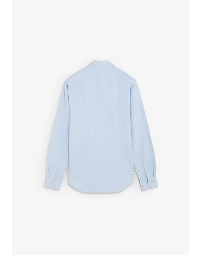 스칼퍼스 스캘퍼스 슬림핏 스트라이프 옥스포드 셔츠 68916-scoxford-peach-shirt-aw2627-whitestripes WHITE STRIPES 블루 착용컷