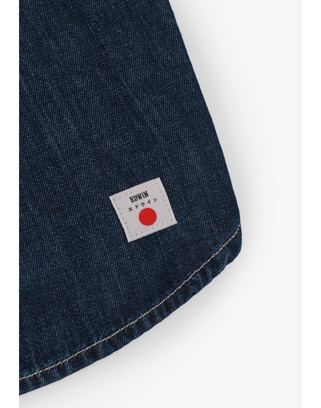 스칼퍼스 에드윈 레귤러핏 더블 포켓 긴팔 데님 셔츠 64863-work-shirt-core-ib-darkdenim DARK DENIM 네이비 착용컷