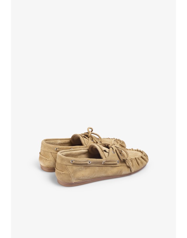 스칼퍼스 알로하스 스웨이드 레이스업 보트슈즈 70417-rowan-suede-ss26-ib-beige BEIGE 베이지 착용컷