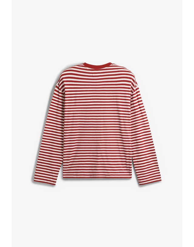 스칼퍼스 띵킹뮤 스트라이프 라운드넥 긴팔 티셔츠 78847-milly-yarn-dyed-emily-tee-aw2627-ib-multicolor MULTICOLOR 멀티컬러 착용컷