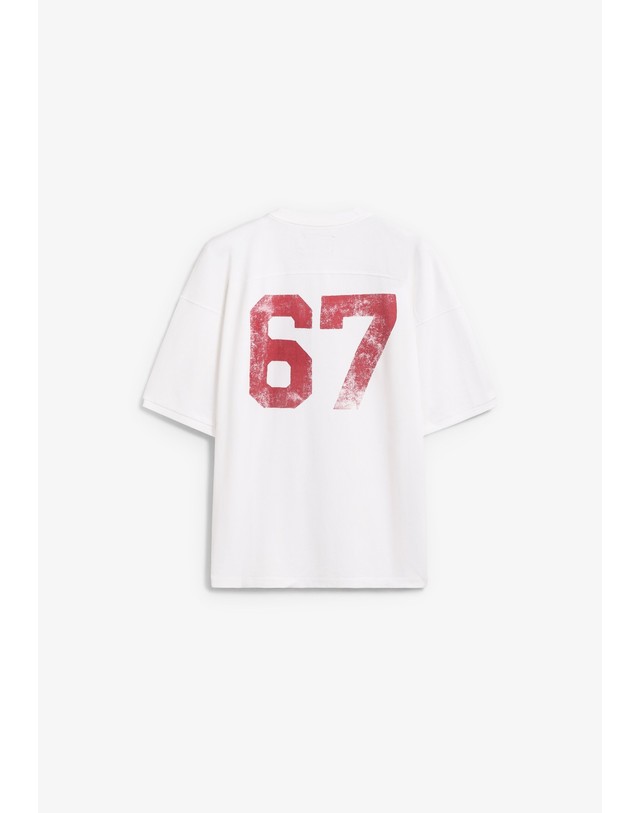 스칼퍼스 폴로 랄프 로렌 릴렉스핏 그래픽 프린트 반팔 티셔츠 72614 WHITE 화이트 착용컷