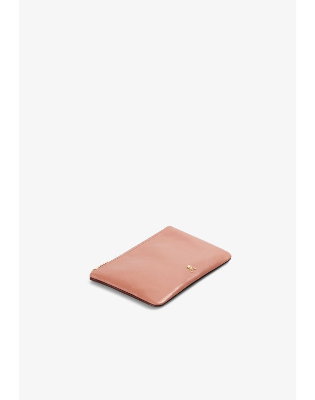 스칼퍼스 스캘퍼스 레더 메탈 포인트 지퍼 파우치 72945 PINK/BURGUNDY 멀티컬러 착용컷