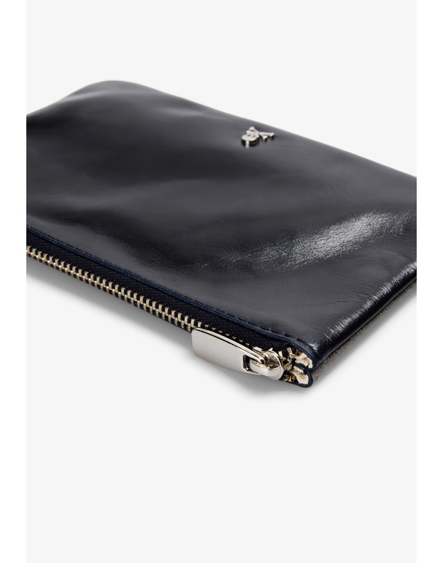 스칼퍼스 스캘퍼스 레더 메탈 포인트 지퍼 파우치 72945 NAVY/GREY 멀티컬러 착용컷
