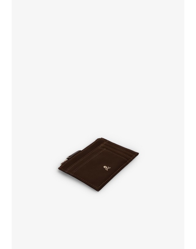 스칼퍼스 스캘퍼스 멀티 포켓 미니 카드 지갑 72299 BROWN 초콜릿 착용컷