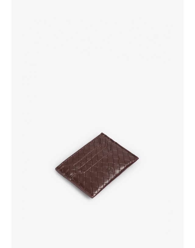 스칼퍼스 벡손더가드 우븐 멀티 포켓 카드 지갑 67889 DARK BROWN 초콜릿 착용컷