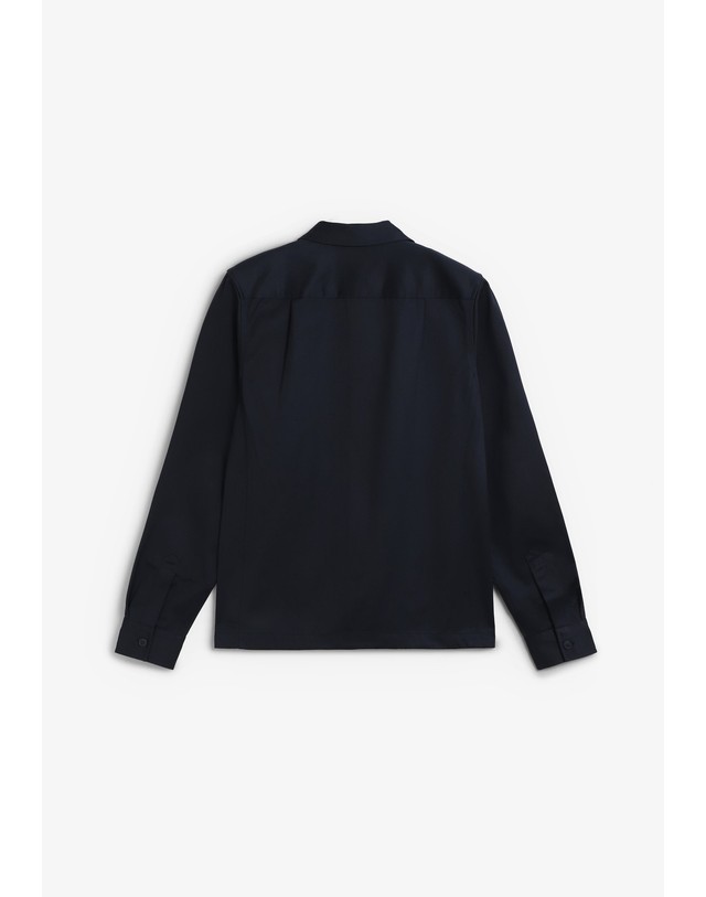 스칼퍼스 프레드페리 트윌 코튼 더블 포켓 오버셔츠 74100 DARK NAVY 네이비 착용컷