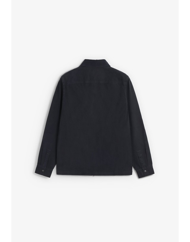 스칼퍼스 바버 지퍼 플랩포켓 오버셔츠 78906 NAVY 네이비 착용컷