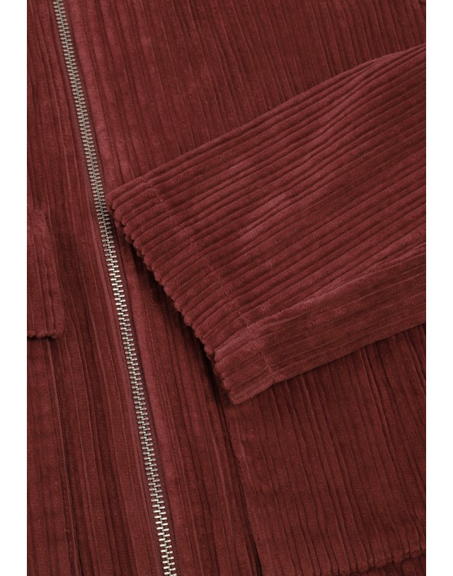 스칼퍼스 띵킹뮤 코듀로이 집업 크롭 자켓 78851 BROWN 레드 착용컷
