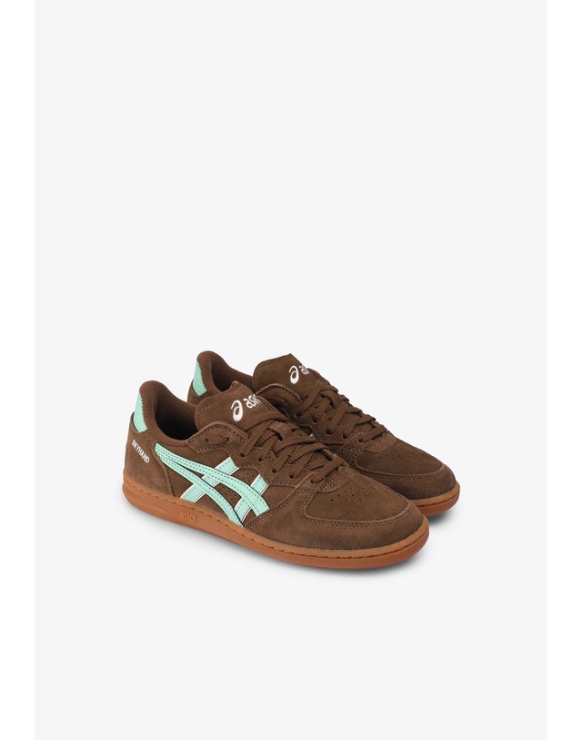 스칼퍼스 아식스 스카이핸드 OG 레트로 스니커즈 68252 BROWN 브라운 착용컷