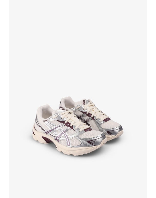 스칼퍼스 아식스 젤1130 여성 레트로 청키 스니커즈 68242 WHITE/PURPLE 멀티컬러 착용컷