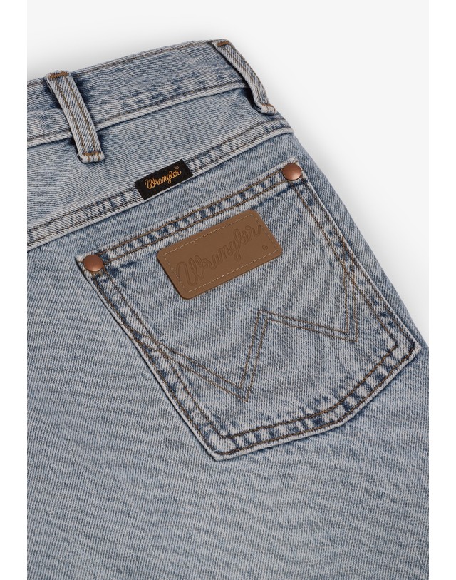 스칼퍼스 랭글러 5포켓 데님 버뮤다 반바지 72451 DENIM 블루 착용컷