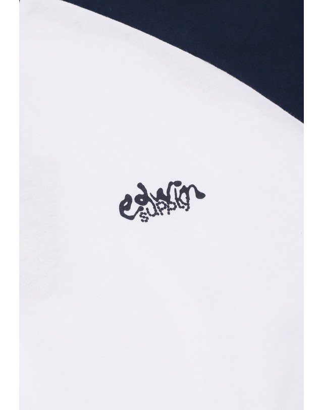 스칼퍼스 에드윈 래글런 크루넥 긴팔 티셔츠 78424 WHITE 화이트 착용컷