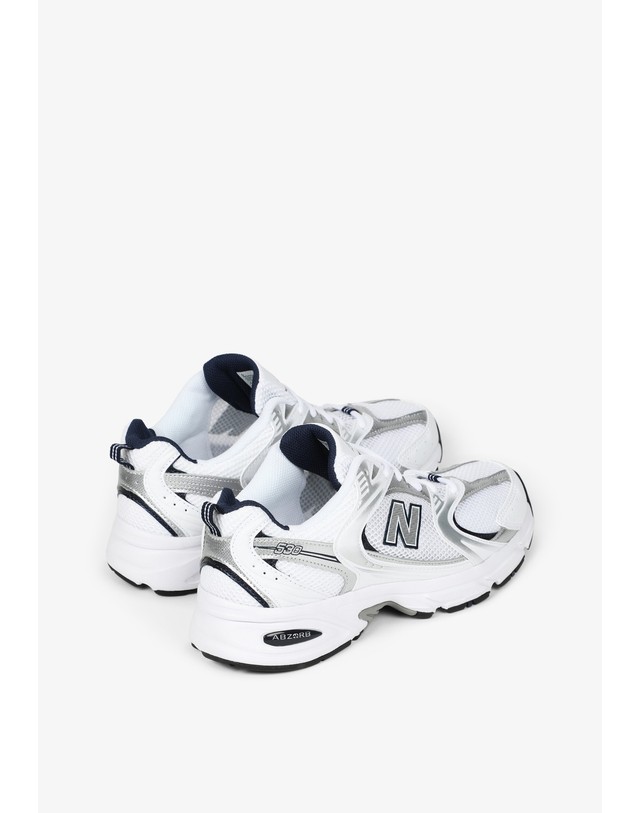 스칼퍼스 뉴발란스 530 레트로 청키 스니커즈 35111 WHITE/BLUE 멀티컬러 착용컷
