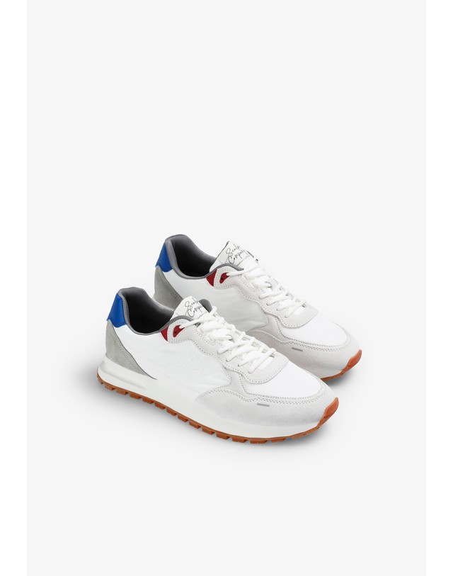 스칼퍼스 스캘퍼스 레트로 로고 스니커즈 60986 WHITE/BLUE 멀티컬러 착용컷