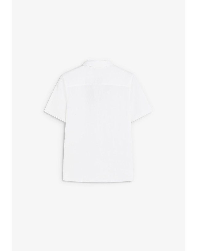 스칼퍼스 에코알프 레귤러핏 린넨 반팔 폴로 셔츠 70702 WHITE 화이트 착용컷