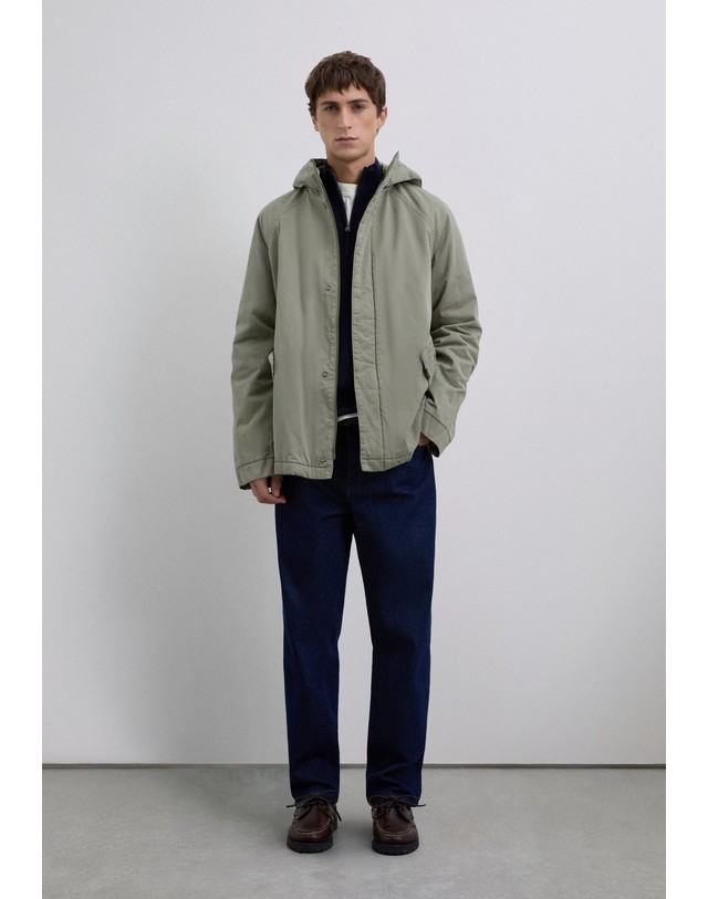 스칼퍼스 스캘퍼스 오가닉 코튼 후드 파카 자켓 60251 LIGHT KHAKI 그린 착용컷
