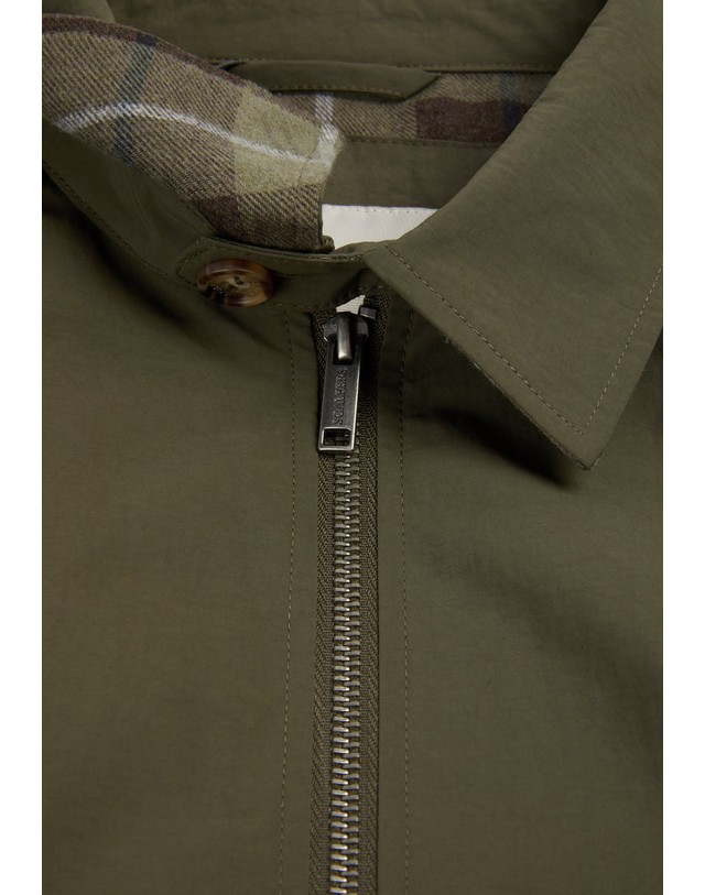 스칼퍼스 스캘퍼스 칼라넥 집업 블루종 자켓 69066 DARK KHAKI 카키 착용컷