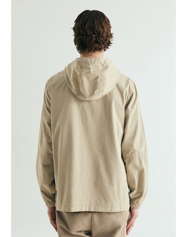 스칼퍼스 스캘퍼스 후드 집업 스컬 블루종 자켓 65369 LIGHT CAMEL 베이지 착용컷