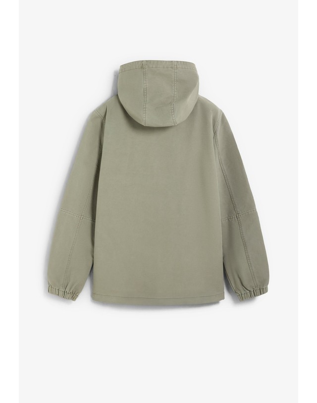 스칼퍼스 스캘퍼스 후드 집업 자수 로고 자켓 69054 LIGHT KHAKI 카키 착용컷