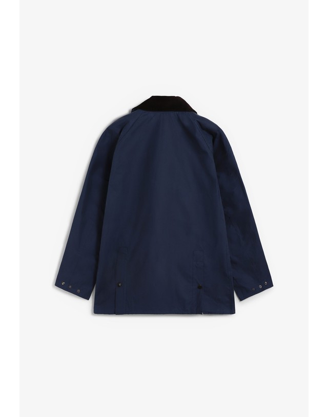 스칼퍼스 바버 왁스드 코튼 루즈핏 필드 자켓 65224 DARK NAVY 네이비 착용컷