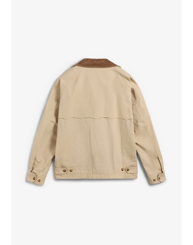 스칼퍼스 바라쿠타 드라이 왁스 데크 자켓 67883 OFF WHITE 베이지 착용컷
