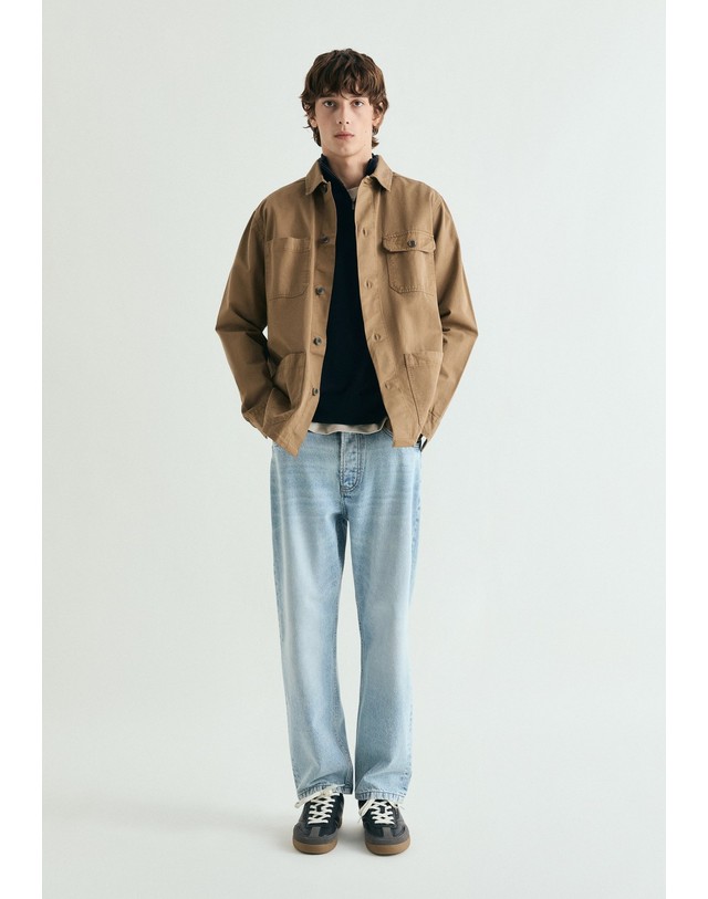 스칼퍼스 스캘퍼스 크롭 워시드 데님 청바지 60179 BLEACH DENIM 블루 착용컷