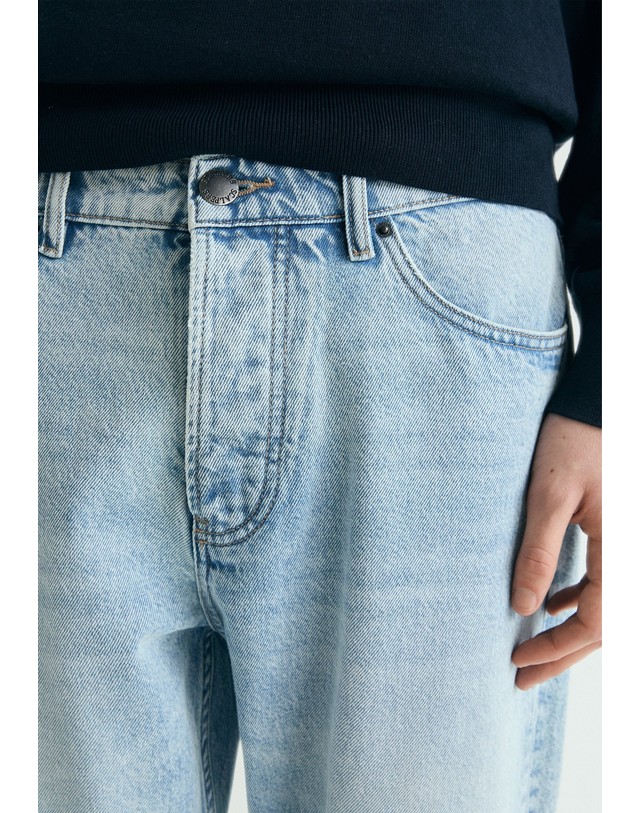 스칼퍼스 스캘퍼스 크롭 워시드 데님 청바지 60179 BLEACH DENIM 블루 착용컷