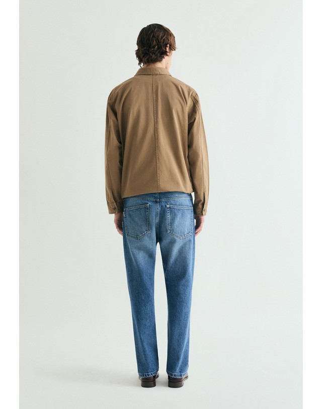 스칼퍼스 스캘퍼스 워시드 크롭핏 청바지 60179 BLUE DENIM 블루 착용컷