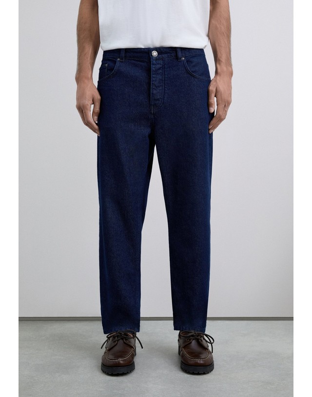 스칼퍼스 스캘퍼스 크롭 데님 청바지 61619 DENIM 네이비 착용컷