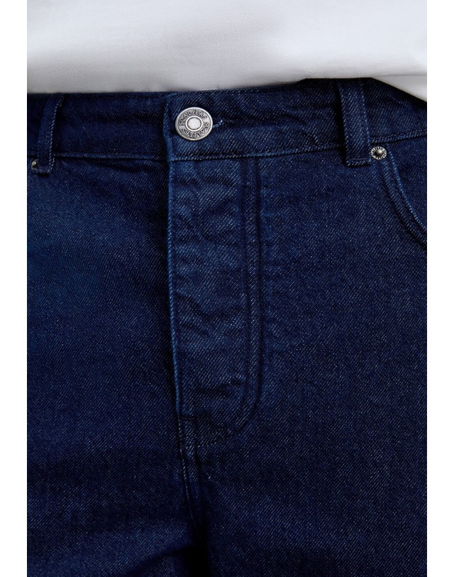 스칼퍼스 스캘퍼스 크롭 데님 청바지 61619 DENIM 네이비 착용컷