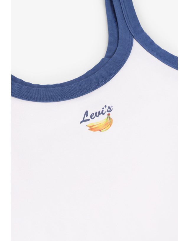 스칼퍼스 리바이스 슬림핏 그래픽 민소매 탱크탑 70437 WHITE/BLUE 멀티컬러 착용컷