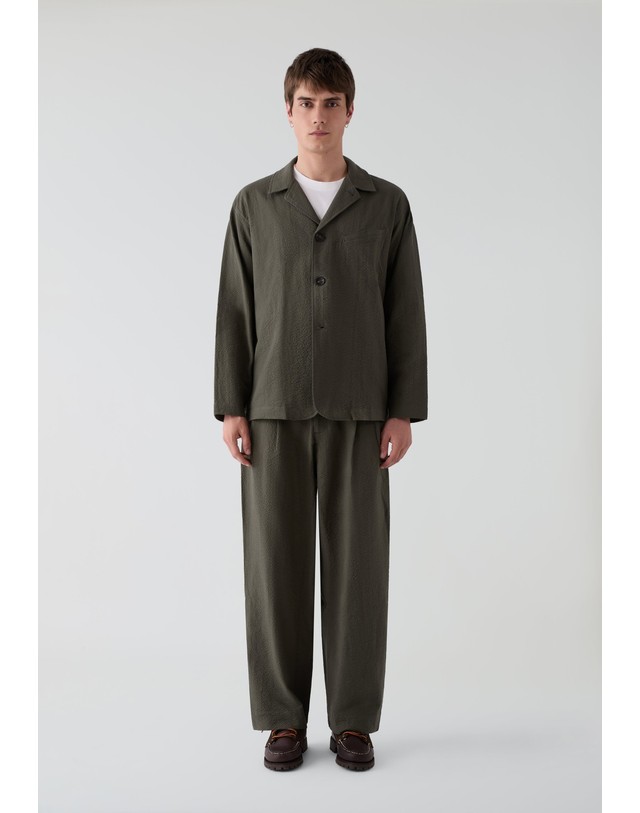 스칼퍼스 언페인드 테크니컬 드로스트링 와이드 팬츠 74125 KHAKI 카키 착용컷