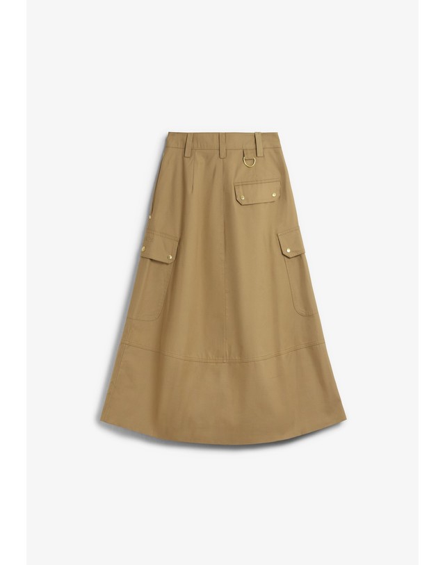 스칼퍼스 바버 A라인 카고 포켓 미디 스커트 78894 BEIGE 베이지 착용컷