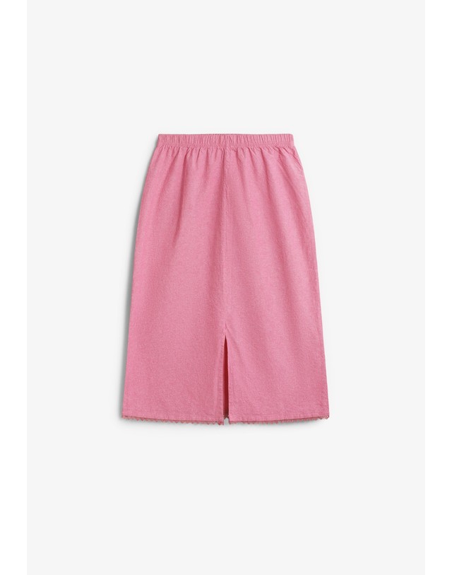 스칼퍼스 아메리칸빈티지 레이스 펜슬 미디 스커트 70690 PINK 핑크 착용컷