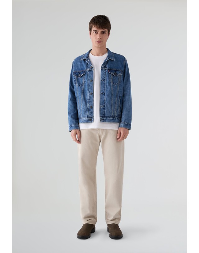 스칼퍼스 리바이스 남성 트러커 데님 자켓 70446 DENIM 블루 착용컷