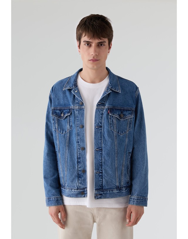 스칼퍼스 리바이스 남성 트러커 데님 자켓 70446 DENIM 블루 착용컷