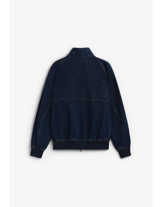 스칼퍼스 바라쿠타 코튼 데님 해링턴 자켓 74069 DENIM 네이비 착용컷