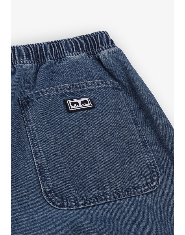 스칼퍼스 오베이 이지핏 와이드 데님 팬츠 65133 DENIM 블루 착용컷